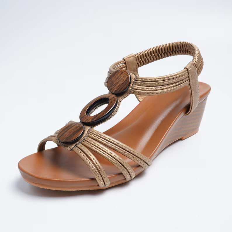 Handmade Leather Wedge Sandals